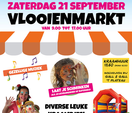 Zaterdag 21 september Vlooienmarkt